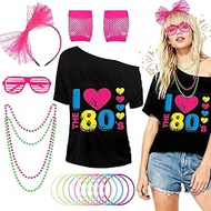 Bryndo 80s Outfit Women's Set 80s 90s Clothing Costume Accessories-L
