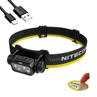 NU43 Rechargeable Headlamp, 1400 lumens USB-C Bright Lightweight for Camping, Running, or Working, w
