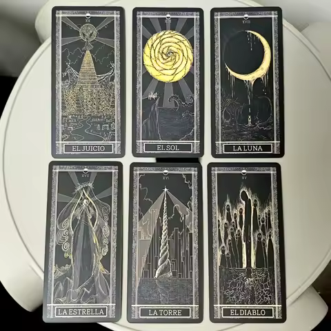 Kinner Tarot Deck A Cosmically Inspired Hand-drawn Complete 78 Card Traditional Tarot Deck 11*5.3cm 