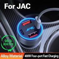 Car Phone Quick Charger For JAC 400W Type C USB PD QC3.0 Four-port Fast Charging for JAC T8 T9 N40 N