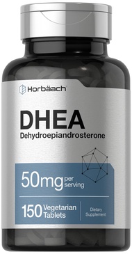 Horbäach DHEA 50mg 150 Tablets | Non-GMO, Gluten Free Supplement