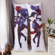 Anime Dakimakura Game Genshin Impact Mona Cosplay Pillow Case Fullbody Hugging Pillowcase Peachskin Long Cushion Cover