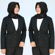 Terlaris! Blazer Wanita Formal /Jas Kerja Cewek Bahan Tebal Jahitan