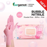 Bergamot Bubbles Nitrile Multipurpose Household & Kitchen Cleaning Gloves (30 Pcs) B0804 Disposable 