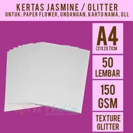Jasmine Putih 150 gsm A4 isi 50 / Kertas Glitter Paper Flower 150 gram D3V!!