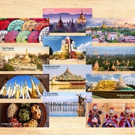 Myanmar Souvenir Fridge Magnet Door Food Culture Festivities 10 cm x 5
