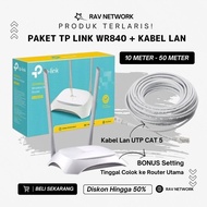 TP LINK PARAREL WIFI ROUTER PACKAGE WR840TP link + READY TO USE LAN CABLE