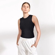 Bread & Boxers 女用有機棉高領口背心 - 黑