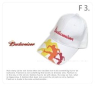 Budweiser 百威 棒球帽Ｆ3. (白色) 2008年奧運紀念款