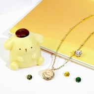 【客製化禮物】PomPomPurin 系列-焦糖布丁狗誕生石純銀項鍊