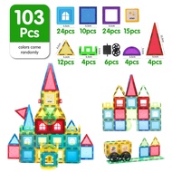 MAGPLAYER Block Magnetic Tiles Colour Window 28/38/88/103pcs Educational Toys For Boys And Girls Blo