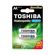 Toshiba AA 2000mAh 2pcs Rechargeable Battery