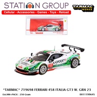 TARMAC 719698 FERRARI 458 GT3 WHITE GREEN 23ITALIA - DIECAST
