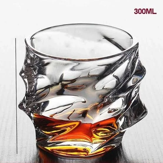 Mug Cangkir Gelas Desain Unik Bentuk Lekuk Bahan Kaca Borosilicate Premium Kapasitas 300ML Gelas Min