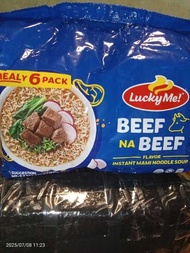 Lucky Me! Beef Na Instant Noodles (6 X 55G)