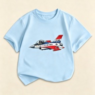 Cool Jet F16 Fighter Kids T-Shirt | Fighter Plane Kids Clothes | Baju Budak Pesawat Tentera Cotton L