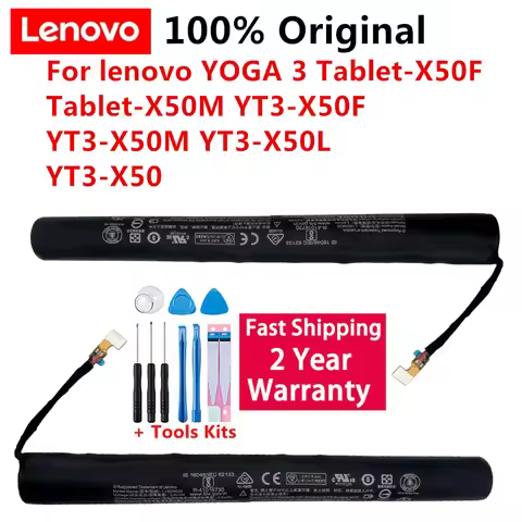 100% Original New L15D3K32 Battery For LENOVO YOGA Tab 3 10.1 YT3-X50F 3 YT3-X50M Tablet-X50F/50M 84