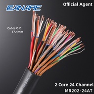 สายเคเบิลไมโครโฟนหลายช่องสัญญาณ CANARE MR202-24AT สำหรับสตูดิโอบันทึกเสียง เคลือบด้วยฟอยล์อลูมิเนียม
