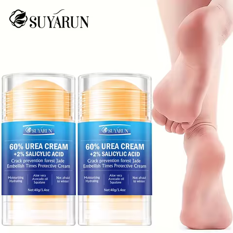 SUYARUN 60% Urea Foot Care Cream Stick - Intensive Cracked Heel Repair, Callus Remover for Dry Feet 