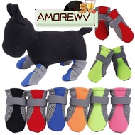 AMOR12WV Pet Dog Shoes, Waterproof Adjustable Strap Rain Boots, High Quality Soft Bottom Pet Footwea