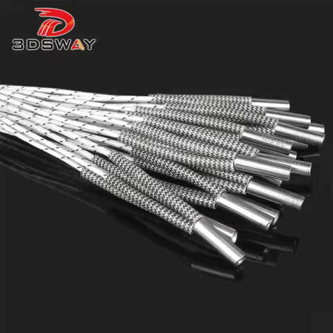 3DSWAY 3D Printer Parts 1M/2M 6*20mm Ceramic Cartridge Heater 12V 24V 50W Heating Tube for E3D V6 Ho