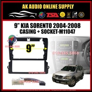 Kia sorento 2004 - 2008 Android 9'' inch Casing + Socket - M11047+A12984