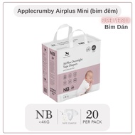 Bỉm dán/quần APPLECRUMBY AirPlus Overnights Mini (Bỉm Đêm) Malaysia cao cấp cho bé siêu mềm siêu thấ