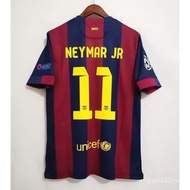 S-XXL      2014-15 Barcelona NEYMAR JR MESSI Top Quality Home Retro Soccer Jersey Custom Football T-