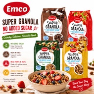 EMCO Super Granola No Added Sugar 500g | Healthy breakfast, snacks, high fibre