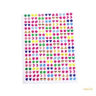 exhila 1Sheet 3D Puffy Sticker Eco-Friendly Educational DIY Crystal Earring Sticker Self-Adhesive Ki