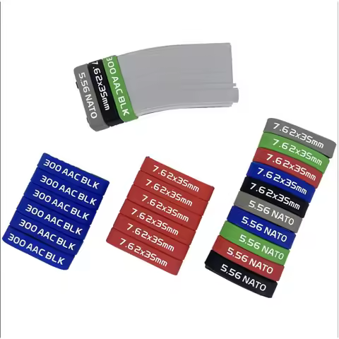 6 Pack Magazine Marking Bands 5.56 Nato 7.62x35mm 300 ACC Blackout Magazine Caliber Identification