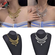 EMERAY Coin Necklace, Versatile Vintage Tassel Necklace, Multipurpose Bohemian Style Bohemian Neckla