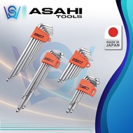 ASAHI JAPAN BALL POINT ALLEN KEY L-WRENCH (metric) mm hex key chrome allenkey set aqs0880 aqs0910 az