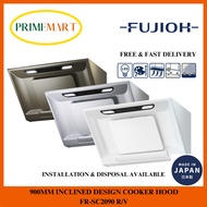 FUJIOH FR-SC2090 R/V 900MM INCLINED DESIGN COOKER HOOD - 3 YEAR FUJIOH WARRANTY + FREE DELIVERY