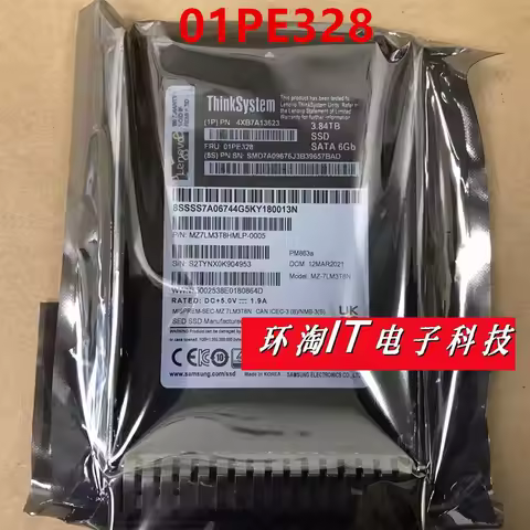 New Original Solid State Drive For Lenovo 3.84TB 2.5" SATA SSD 01PE328 4XB7A13623 01PE340 4XB7A13637