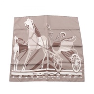 【二手】愛馬仕 HERMES 絲巾 Petit Carre Carre 45 Caleche Elastique 真絲 Petit Carre Carre 45 女士二手 A