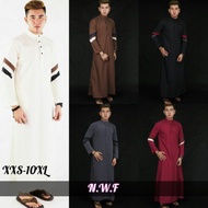 READY STOCK❗XXS-10XL JUBAH AALI LELAKI MEN PLUS SIZE SAIZ BESAR BIG MEN'S ROBE MUSLIM MUSLIMIN RAYA 