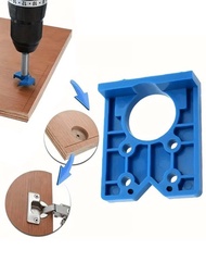 1入組藍色的門合頁洞開瓶器套裝帶鑽頭指導木工,櫥櫃和隱藏鉸鏈安裝