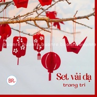 Set Dây Treo Vải Dạ Trang Trí Tết Trung Thu – Dây Treo Decor 17 Chi Tiết Chim Én Chim Hạc Đèn Lồng