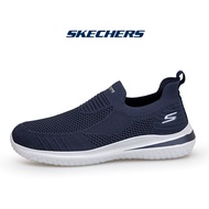 vf Skechers_สเก็ตเชอร์ส รองเท้าผู้ชาย Men Slip-Ins SKECHERS_USA Street Wear Delson 3.0 Cabrino Shoes - 210606-NVY Air-Cooled Memory Foam Classic Fit Women Goga Mat Arch Shoes Heel Pillow, Machine Washable, Slip-Ins, Vegan 112