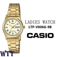 CASIO ORIGINAL LTP-V006G-9B ANALOG STAINLESS STEEL LADIES WATCH (LTP-V006G)