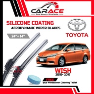 Toyota Wish 2010-2017 | CARACE Aerodynamic SILICONE Wiper Blades 24"+14" | Toyota Wish Wiper Silicon