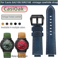 For Casio Leather strap 16mm GA2100 G-Shock GM100 GM120 GM5600 GW-B5600 GW-M5610 GWX-5600 Modified W