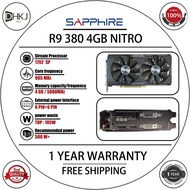 Used SAPPHIRE R9 380 4G NITRO 256Bit GDDR5 Video Card  Graphics Cards AMD R9 380 4GB
