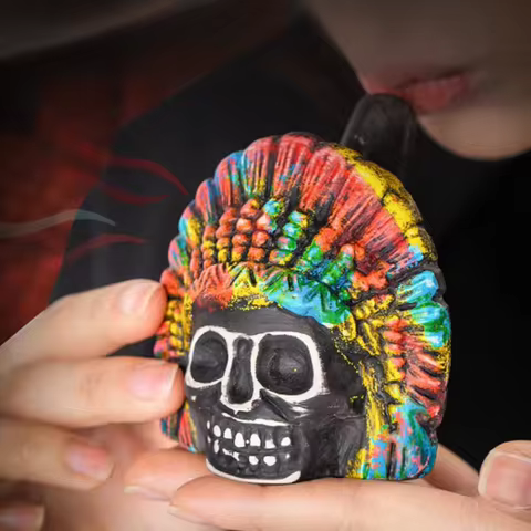 Aztec Death Whistle Ceramic Halloween Prank Loud Screaming Sound Scary Noise Maker Horror Movie Prop