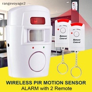 [rangevoyage2] Wireless Pir Motion Sensor Alarm + 2 Remote Controls Shed Home Garage Caravan [MY]