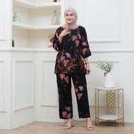 Setelan Celana Panjang Putri Dania Batik Pekalongan Baju Cantik Formal Wanita Nyaman Motif Kancing P