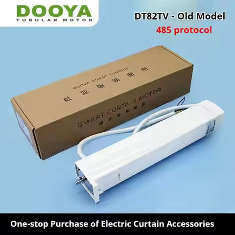 Smart Curtain Motor DT82TV Electric Roller Shade Opener with Wireless Remote Control 485 Protocol fo