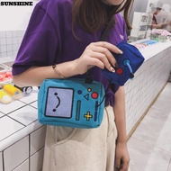 SUNSHINE Small Bags, Double Soft Crossbody Bag, Funny BMO Robot Adventure Time Canvas Phone Purse Wo