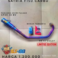 (Asshop) Knalpot Racing Sj88 Satria Fu 150 Karbu Fullset Header Pipa